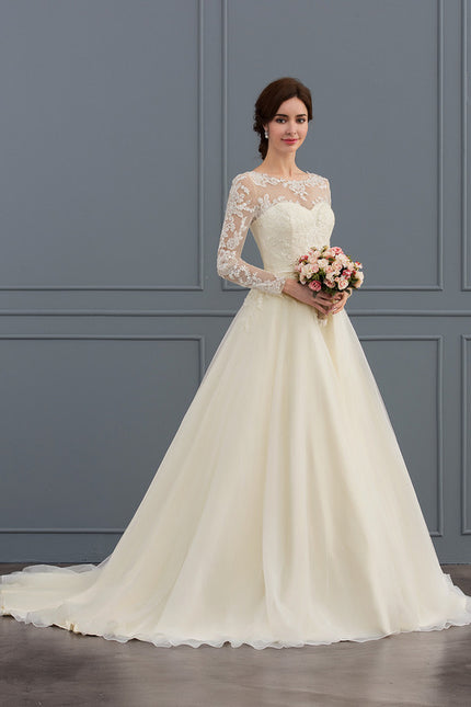 Robe Manche Longue Nuptiale Délicate