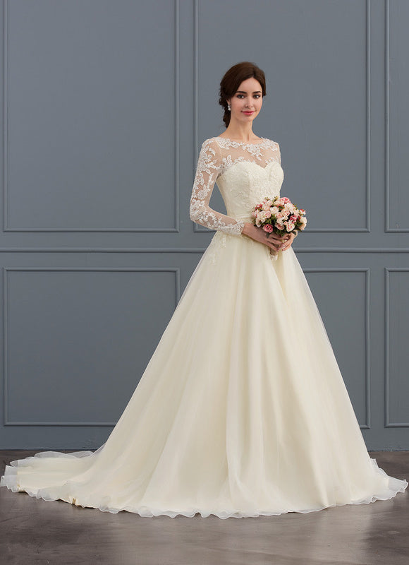 Robe Manche Longue Nuptiale Délicate