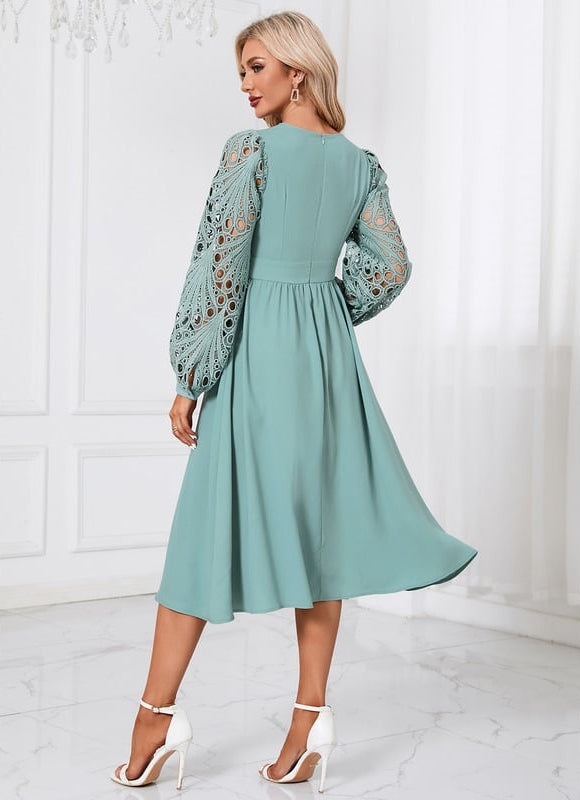 Robe Col Rond Manche Longues - gallery 3