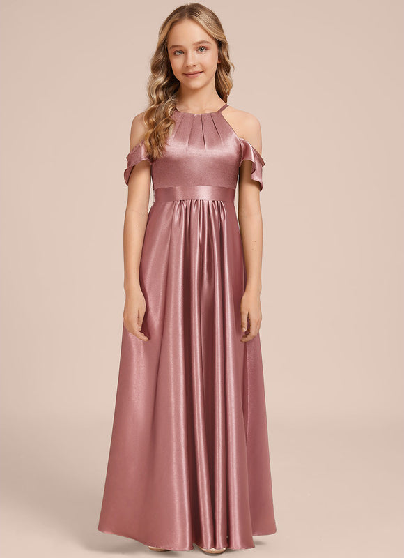 Robe Manche Longue Satin Bordeaux Élégante - gallery 5