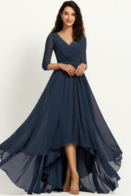 Robe Manche Longue Fluide Col V