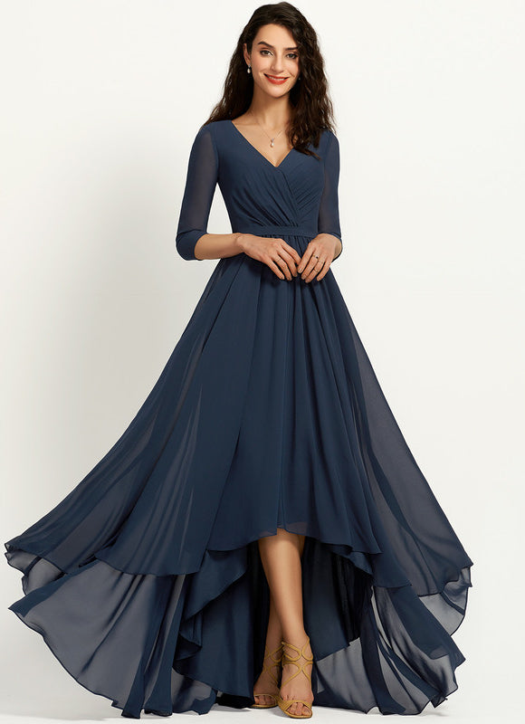 Robe Manche Longue Fluide Col V