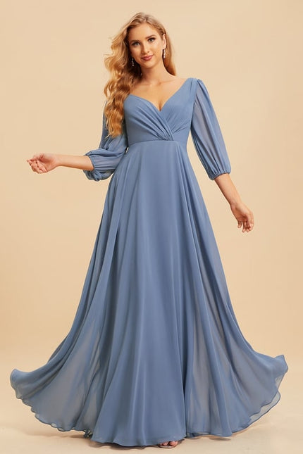Robe Manche Longue Longue Rose Volants