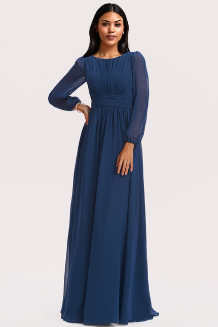 Robe Longue Manche Longue Modanisa - gallery 3