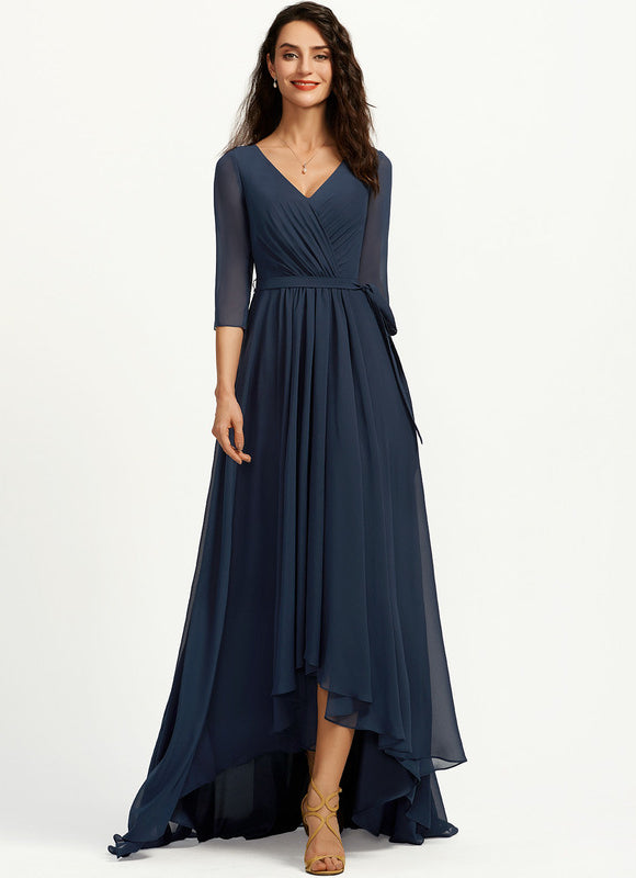 Robe Manche Longue Fluide Col V - gallery 2