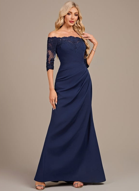 Robe De Soirée Longue Élégante Manche Longue - gallery 3