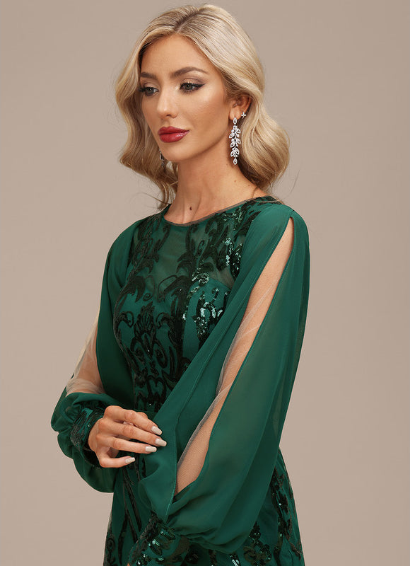 Robe Sirene Paillette Manche Longue - gallery 5