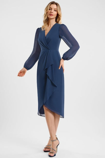 Robe Cocktail Manches Longues - gallery 5