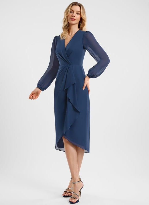Robe Cocktail Manches Longues - gallery 5