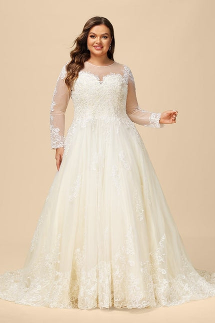 Robe Manche Longue Transparente - gallery 6