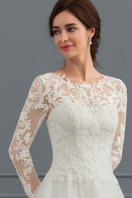 Robe Manche Longue Tulle Florale - gallery 4