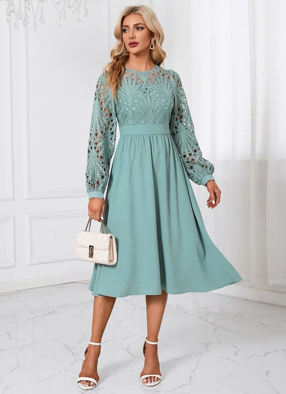 Robe Col Rond Manche Longues - gallery 1