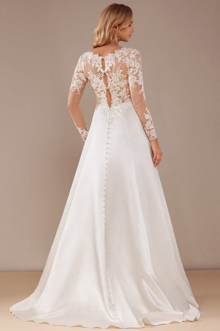 Robe Manche Longue Satinée Élégante - gallery 6