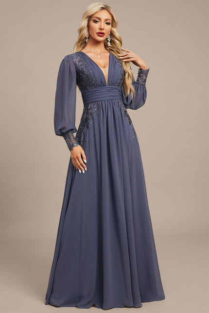 Robe De Soirée Longue Manche Longue Pas Cher - gallery 5