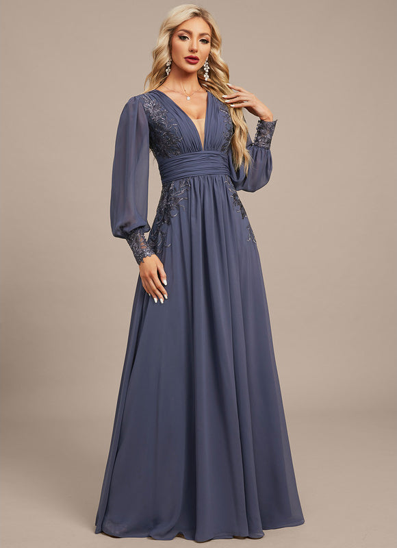 Robe De Soirée Longue Manche Longue Pas Cher - gallery 5