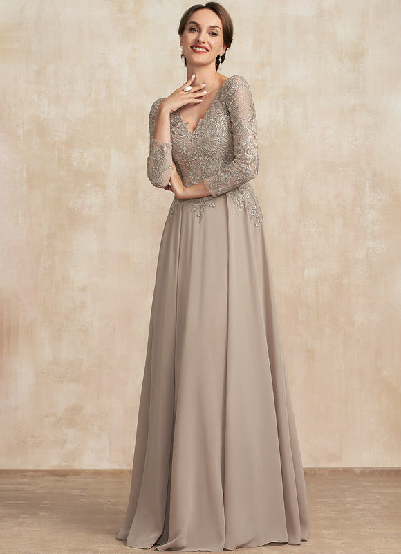 Robe Manche Longue Fluide Ornée - gallery 4