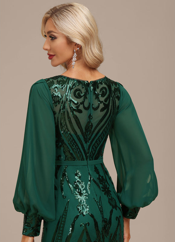 Robe Sirene Paillette Manche Longue - gallery 3