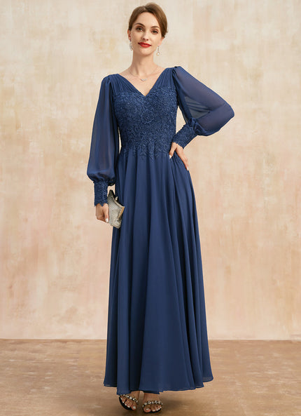 Robe Manche Longue Longue Fluide Bleu