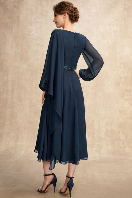Robe Manche Longue Fluide Nuit - gallery 3