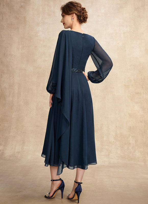 Robe Manche Longue Fluide Nuit - gallery 3