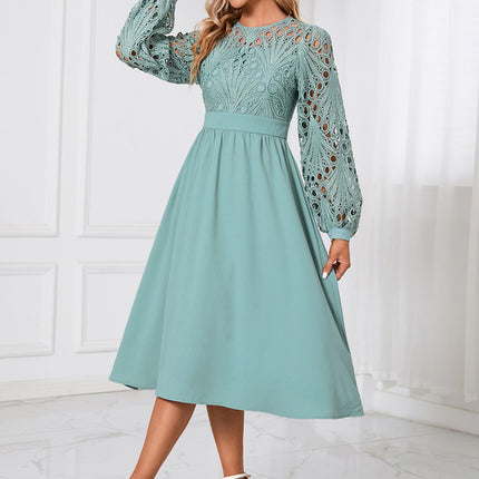 Robe Col Rond Manche Longues