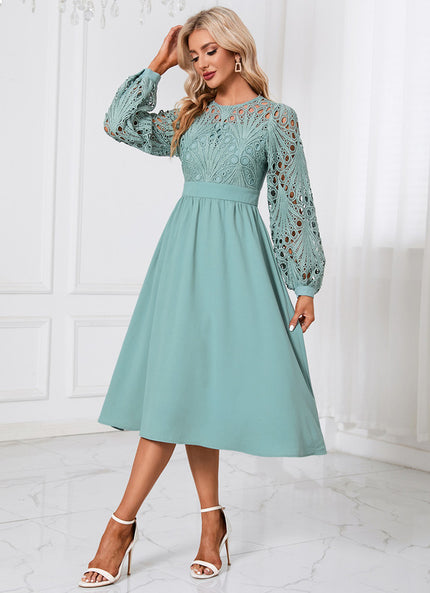 Robe Col Rond Manche Longues