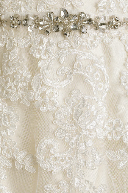 Robe Manche Longue Nuptiale Florale - gallery 1