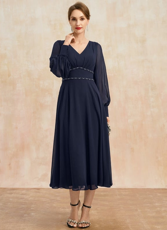Robe Longue Droite Manche Longue - gallery 4