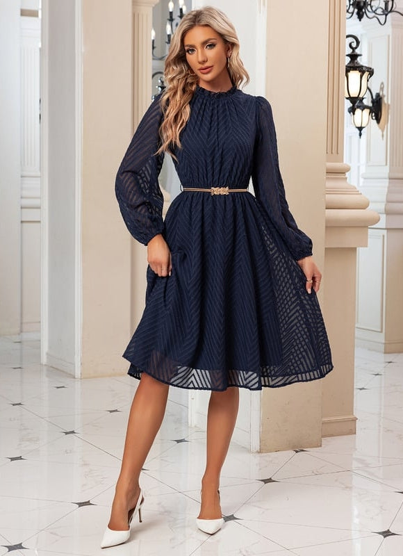 Robe Volant Manche Longue - gallery 4