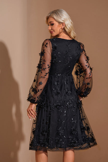 Robe Évasée Manche Longue - gallery 2