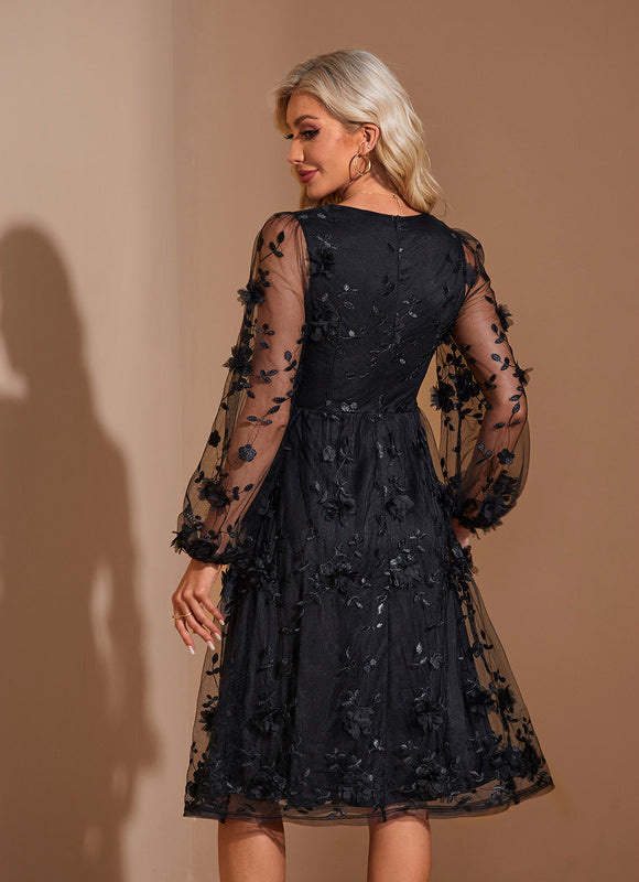 Robe Évasée Manche Longue - gallery 2