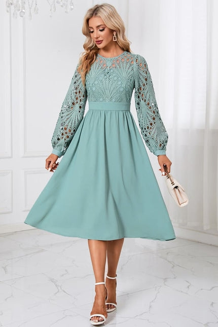 Robe Col Rond Manche Longues - gallery 6