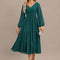 Robe Manche Longue Vaporeuse Émeraude
