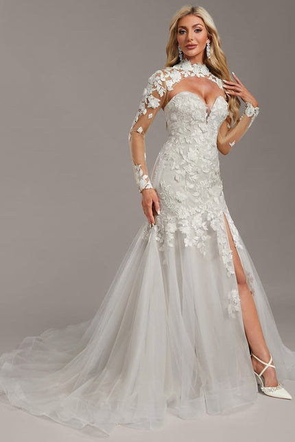 Robe De Mariee Sirene Manches Longues - gallery 3