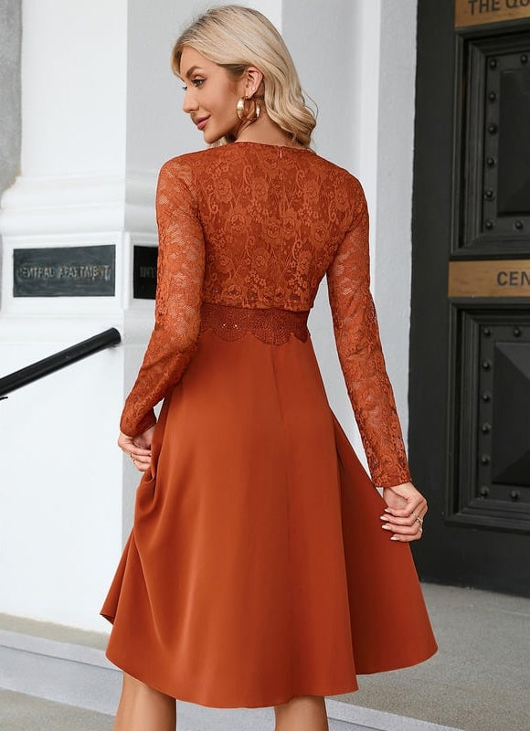 Robe Terracotta Manche Longue - gallery 2