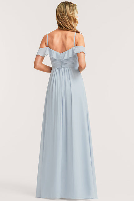 Robe Manche Longue Fluide Décolleté Épaule - gallery 4