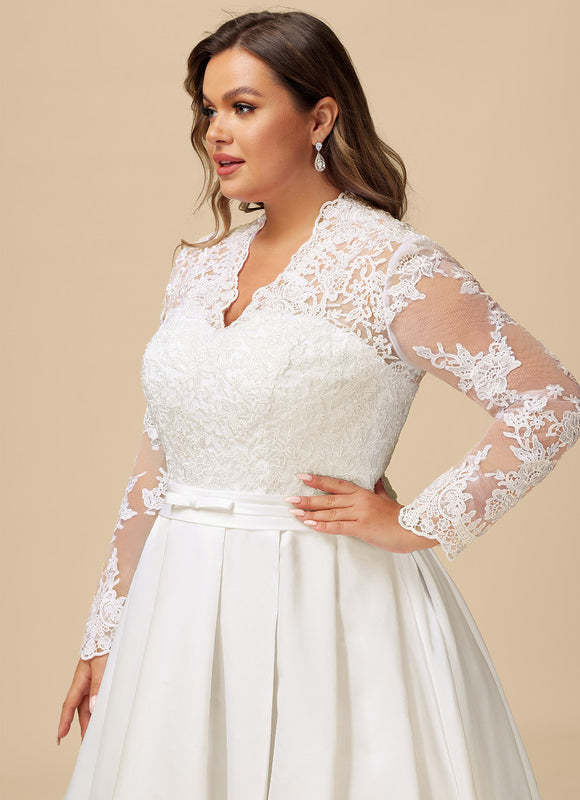 Robe Longue Blanche Manche Bouffante - gallery 8