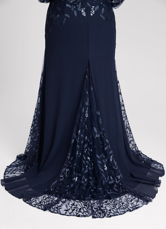 Robe Manche Longue Élégante Satinée - gallery 9