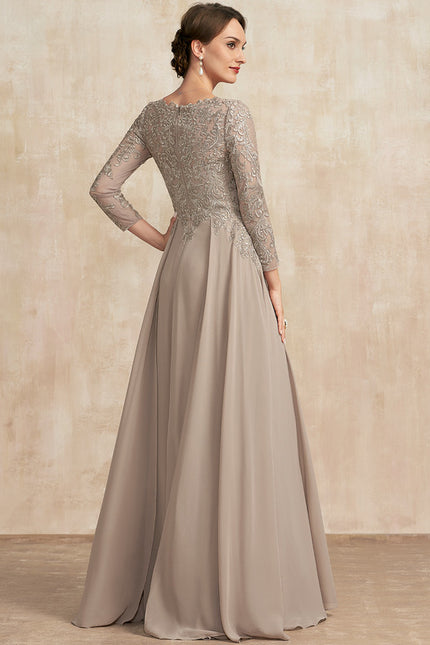 Robe Manche Longue Fluide Ornée - gallery 6