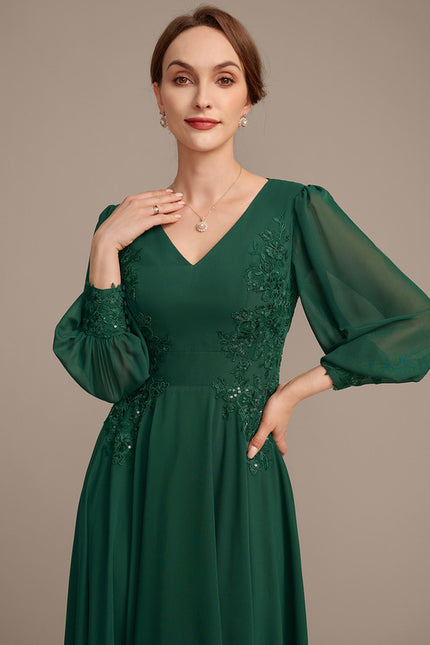 Robe Manche Longue Invitée Mariage - gallery 1
