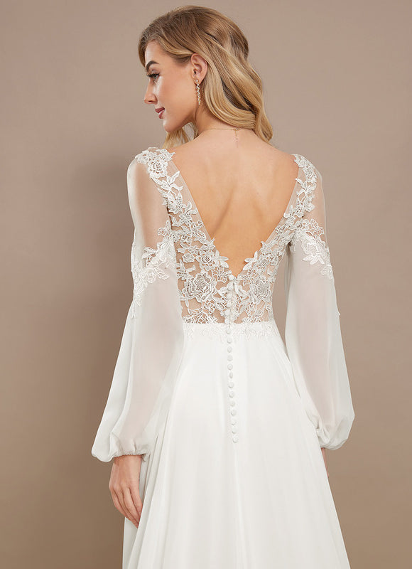 Robe Longue Manche Transparente - gallery 5