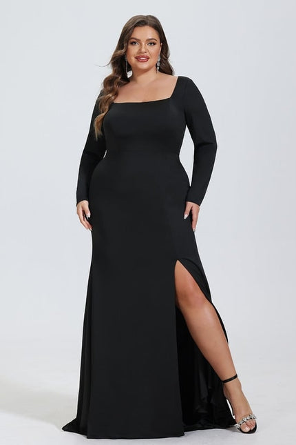 Robe Noire Fourreau Manches Longues - gallery 5