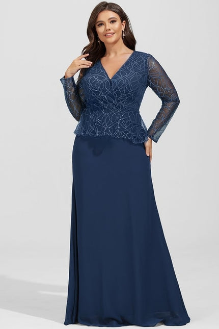 Robe Manche Longue Soirée Pailletée - gallery 6