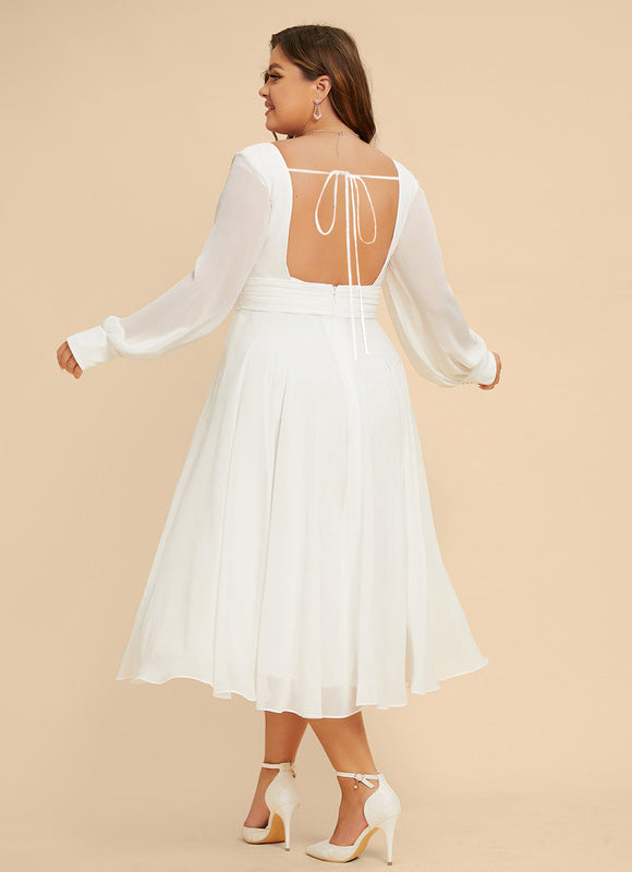 Robe Manche Longue De Mariée Vaporeuse - gallery 9