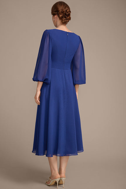 Robes Mi Longues Manches Courtes - gallery 6