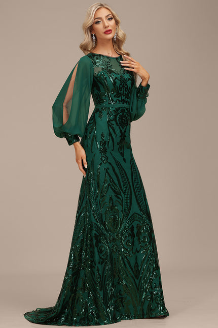 Robe Sirene Paillette Manche Longue - gallery 4