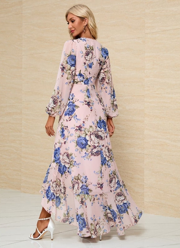 Robe Longue Manche Longue Fleurie - gallery 1