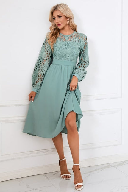 Robe Col Rond Manche Longues - gallery 4