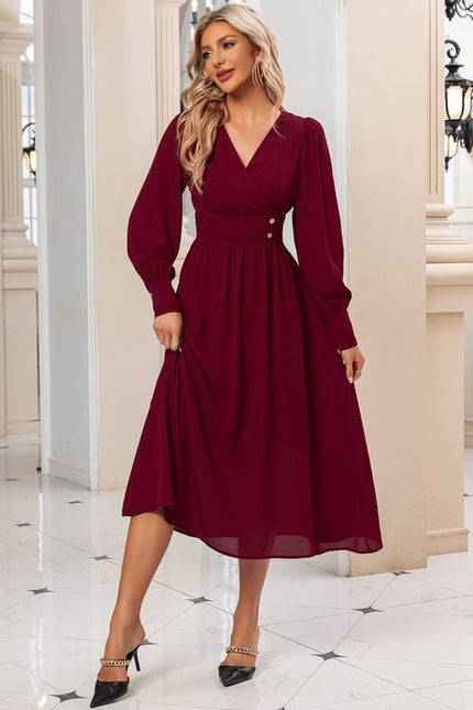 Robe Manche Longue Mi Longue