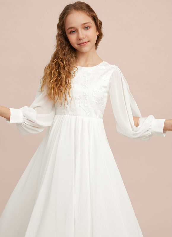 Robe Blanche Boheme Manches Longues - gallery 7